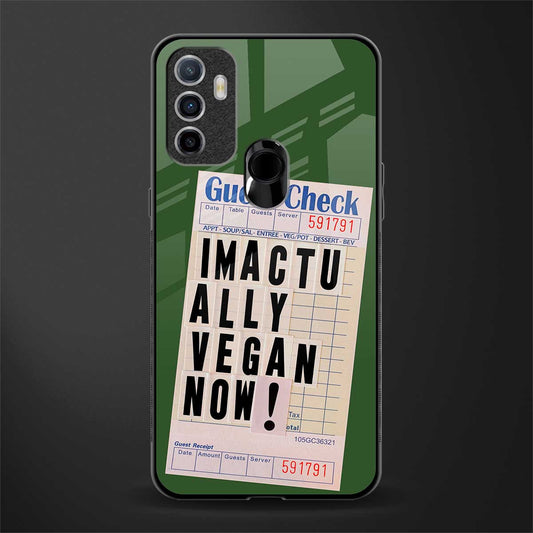 i'm vegan glass case for oppo a53 image