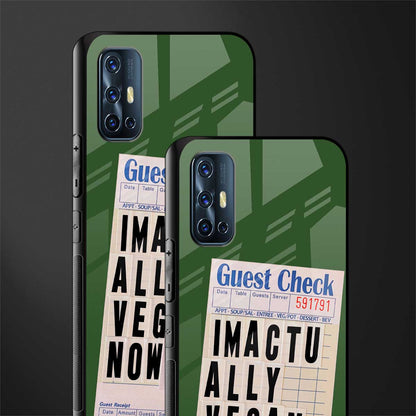 i'm vegan glass case for vivo v17 image-2
