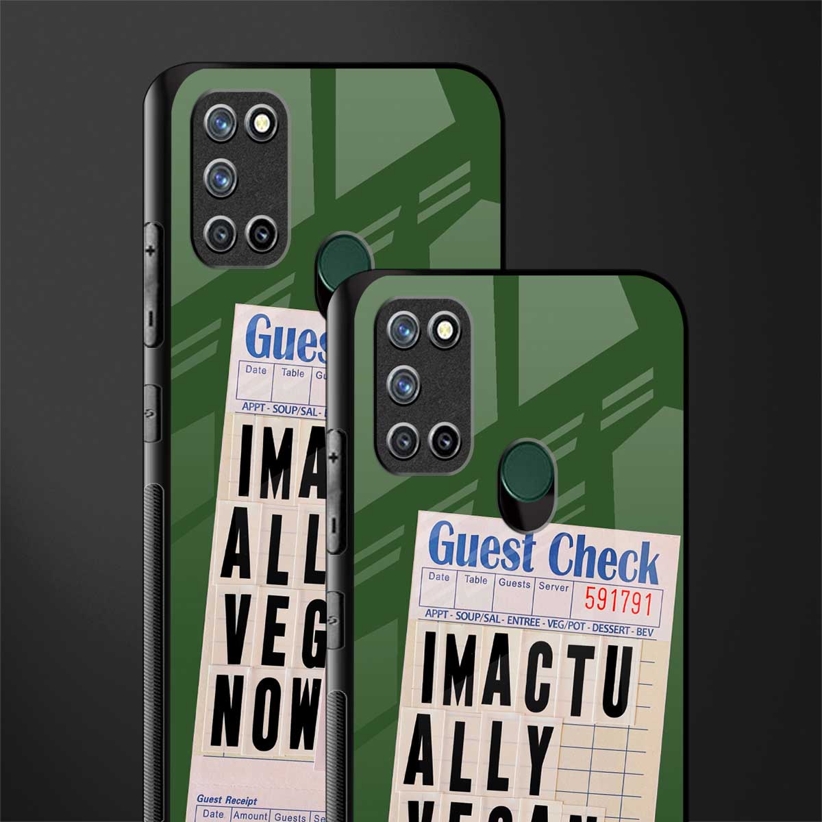 i'm vegan glass case for realme 7i image-2