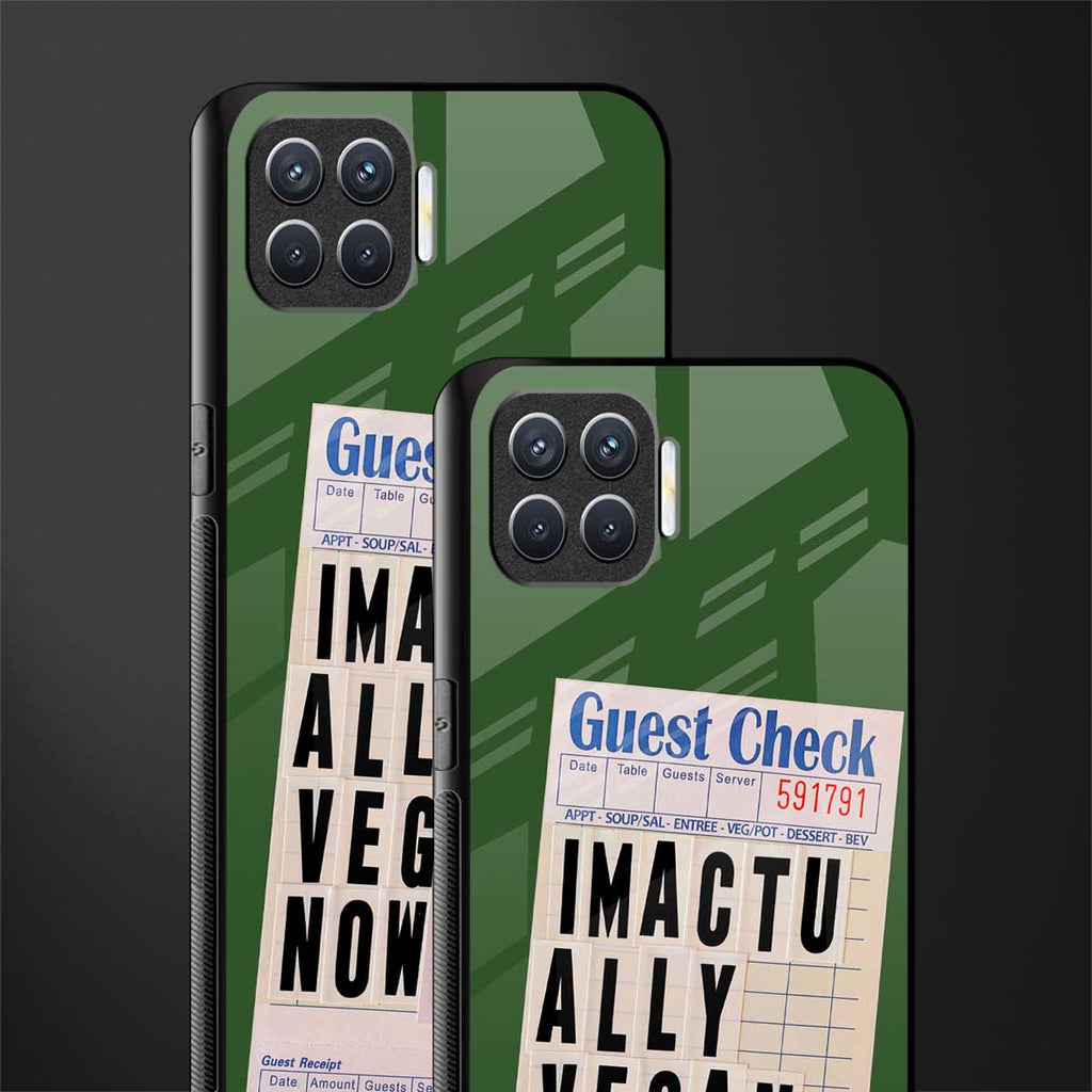 i'm vegan glass case for oppo f17 image-2