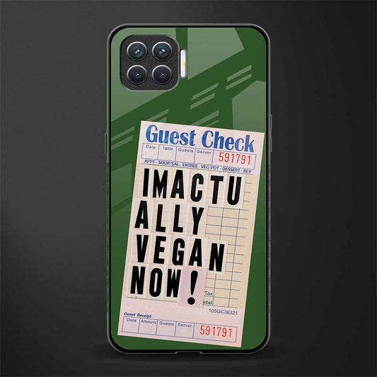 i'm vegan glass case for oppo f17 image