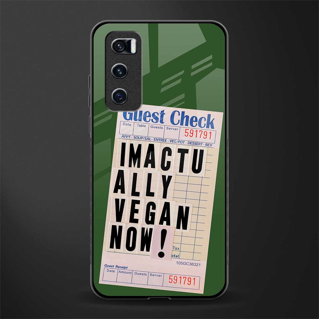 i'm vegan glass case for vivo v20 se image