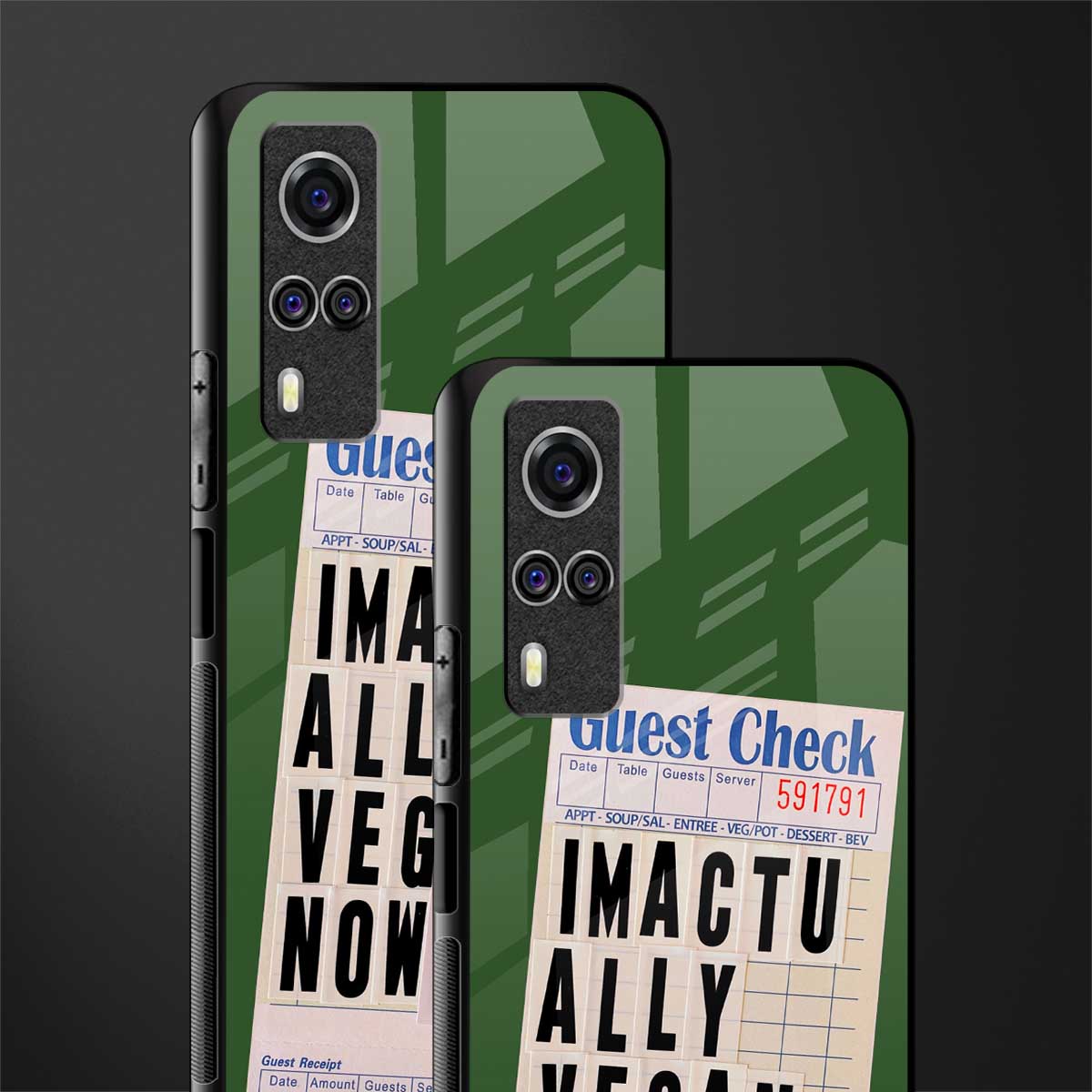 i'm vegan glass case for vivo y51 image-2