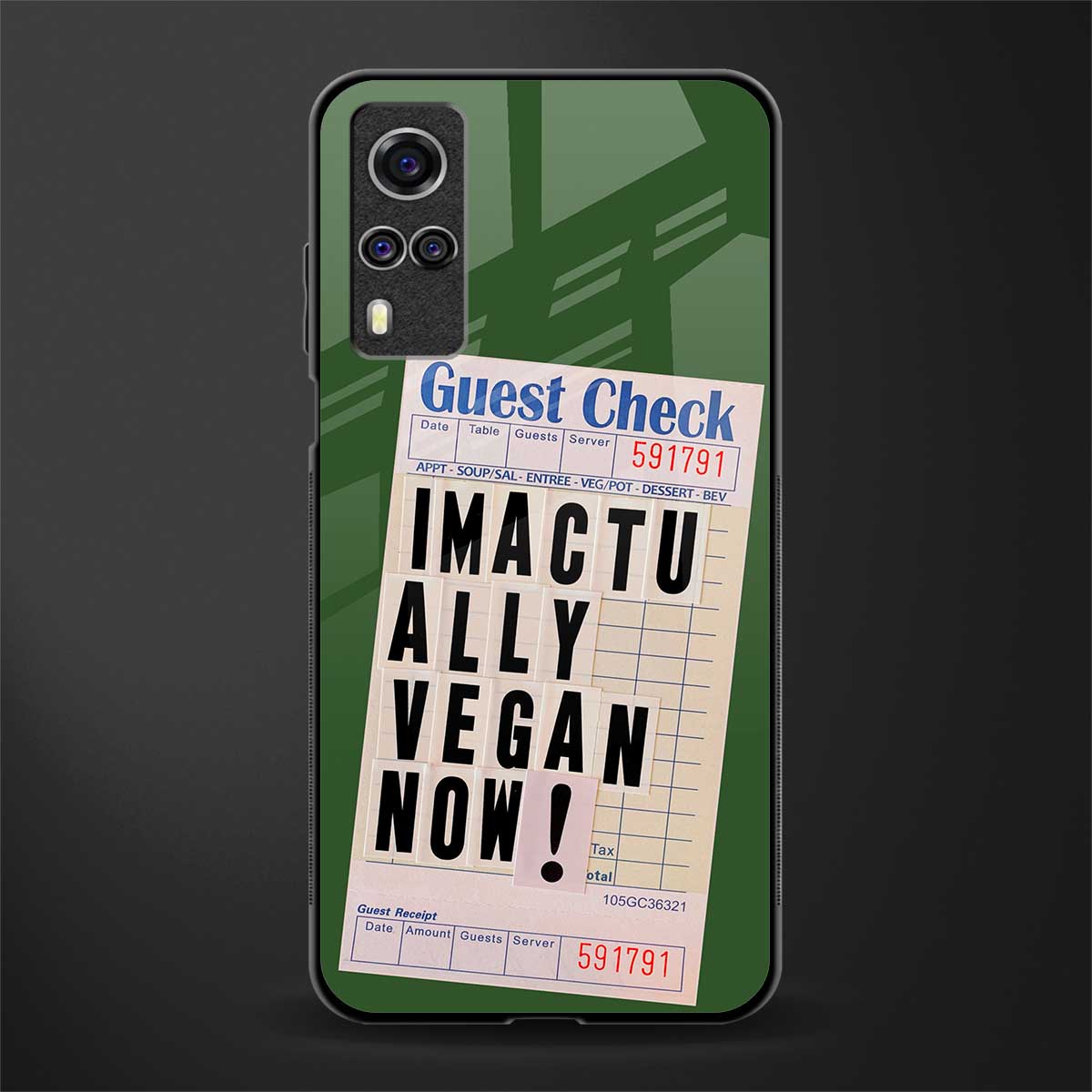 i'm vegan glass case for vivo y51a image