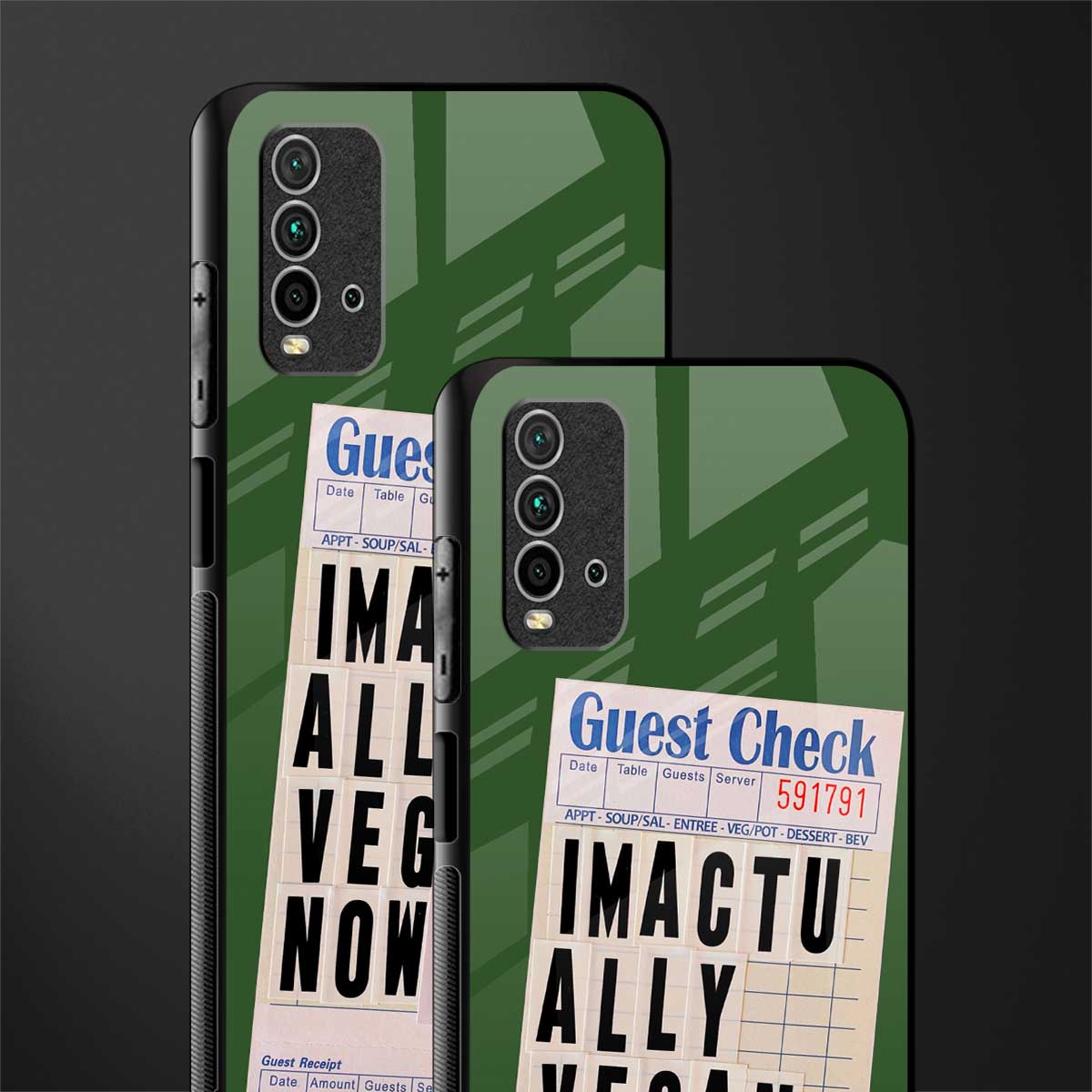 i'm vegan glass case for redmi 9 power image-2