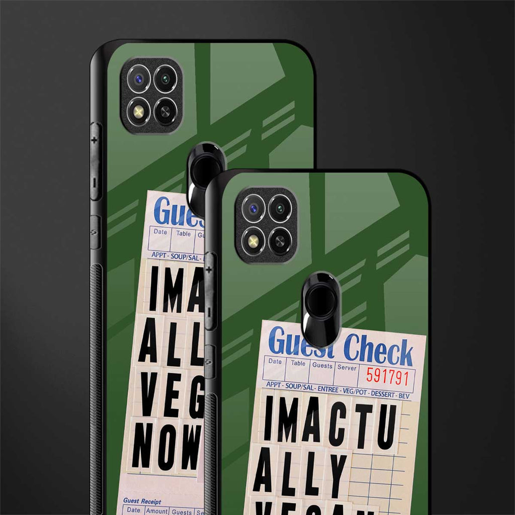 i'm vegan glass case for poco c31 image-2