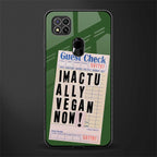 i'm vegan glass case for redmi 9 image