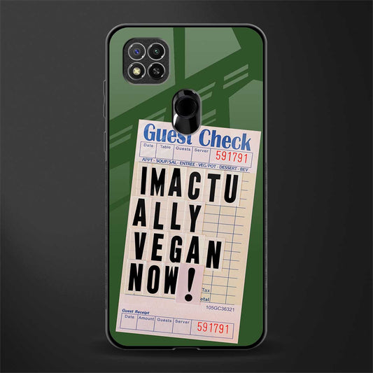 i'm vegan glass case for redmi 9c image