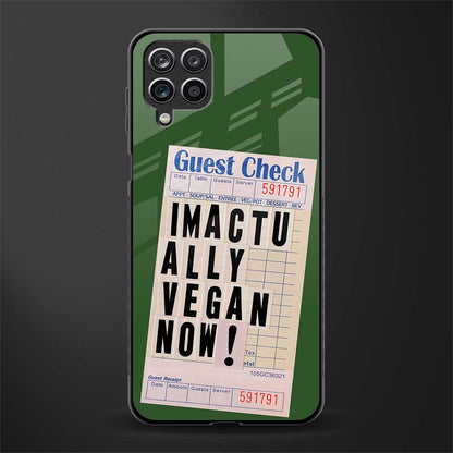 i'm vegan glass case for samsung galaxy m12 image