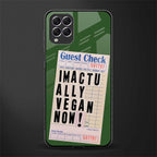 i'm vegan glass case for samsung galaxy f62 image