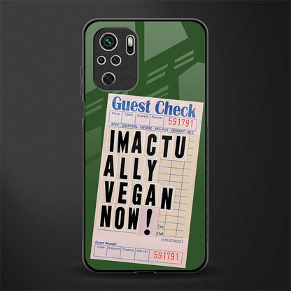 i'm vegan glass case for redmi note 10s image