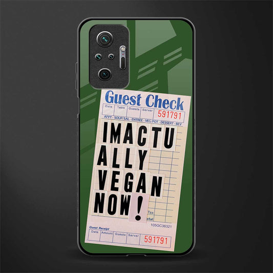 i'm vegan glass case for redmi note 10 pro image