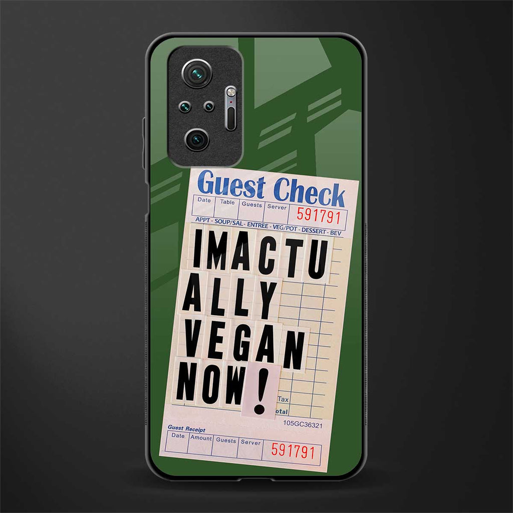i'm vegan glass case for redmi note 10 pro max image