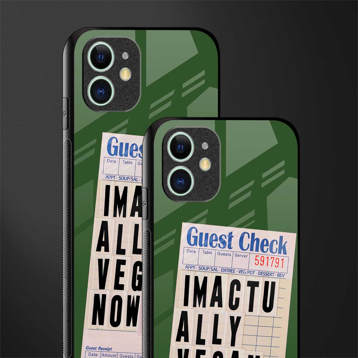 i'm vegan glass case for iphone 12 image-2