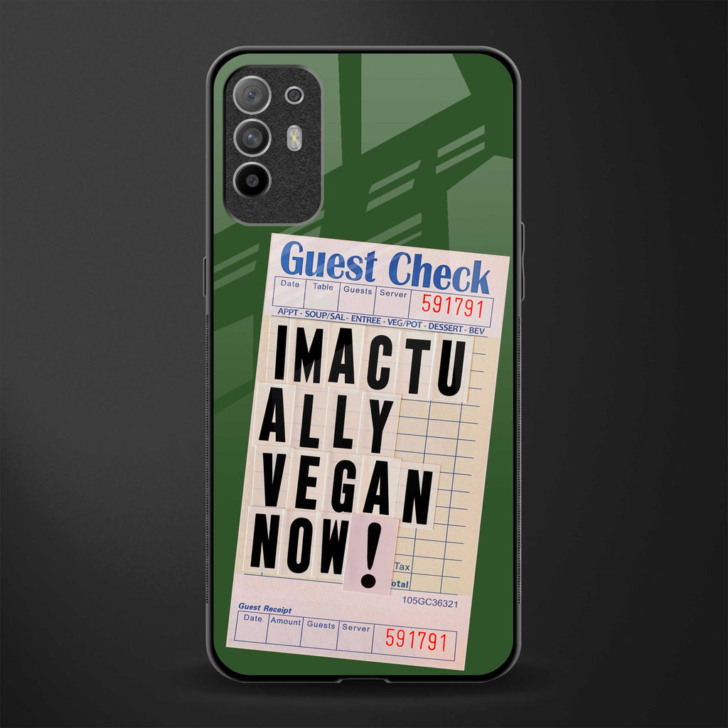 i'm vegan glass case for oppo f19 pro plus image