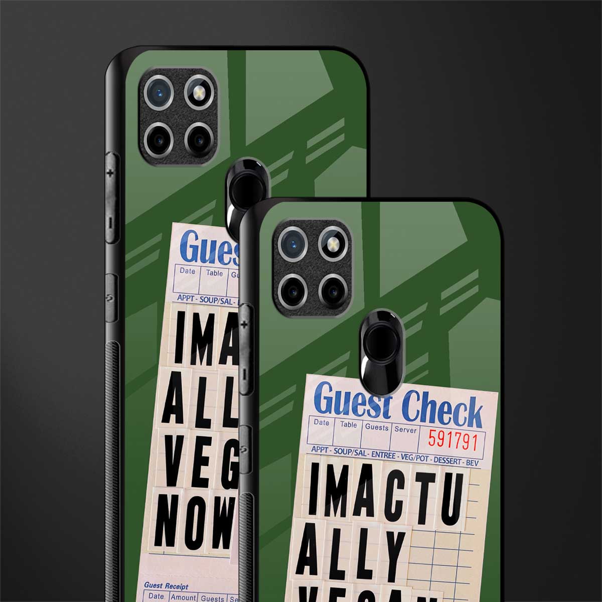 i'm vegan glass case for realme c21 image-2