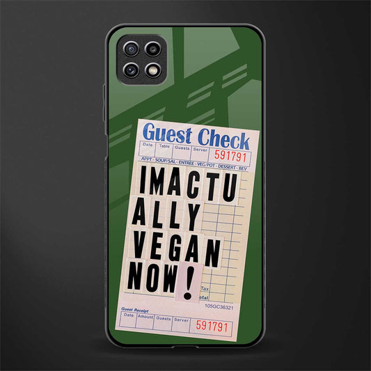 i'm vegan glass case for samsung galaxy a22 5g image