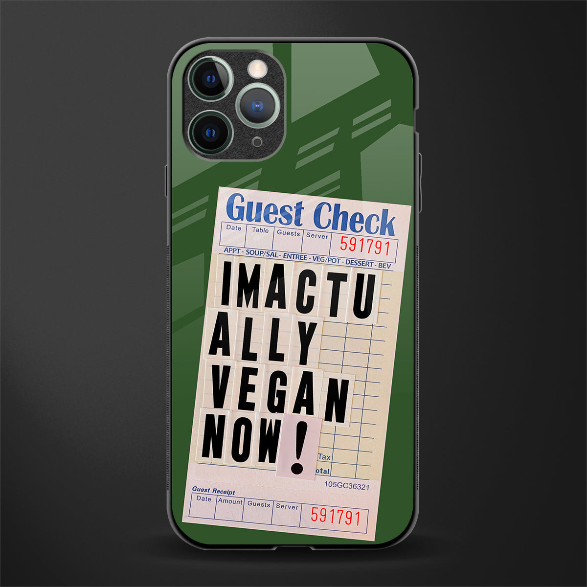 i'm vegan glass case for iphone 11 pro image