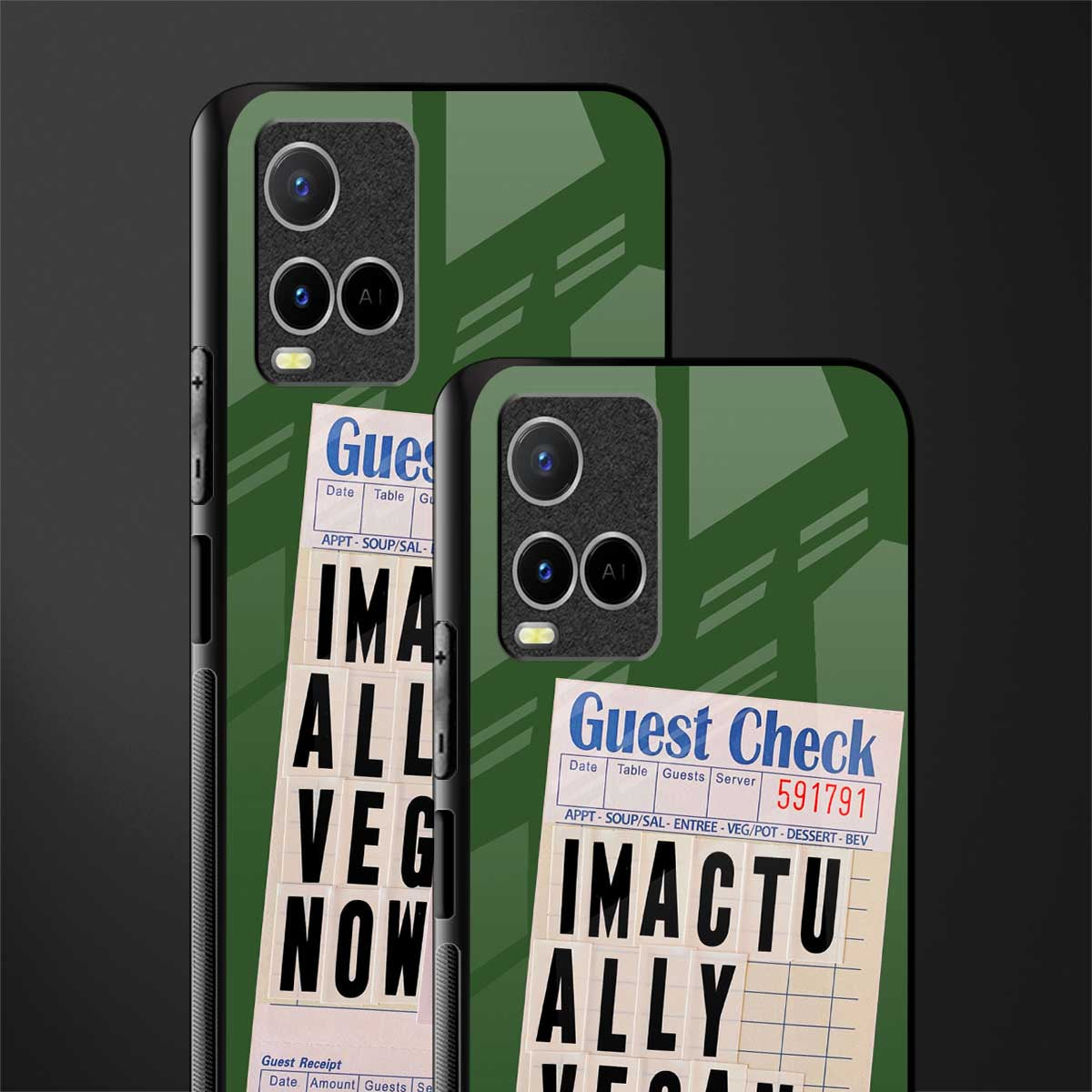 i'm vegan glass case for vivo y21t image-2
