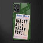 i'm vegan glass case for vivo y21s image