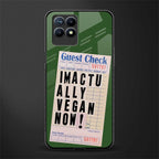 i'm vegan glass case for realme 8i image