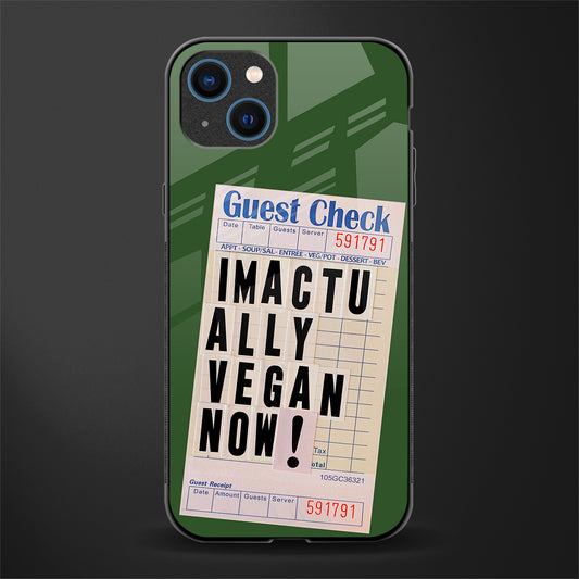 i'm vegan glass case for iphone 13 image