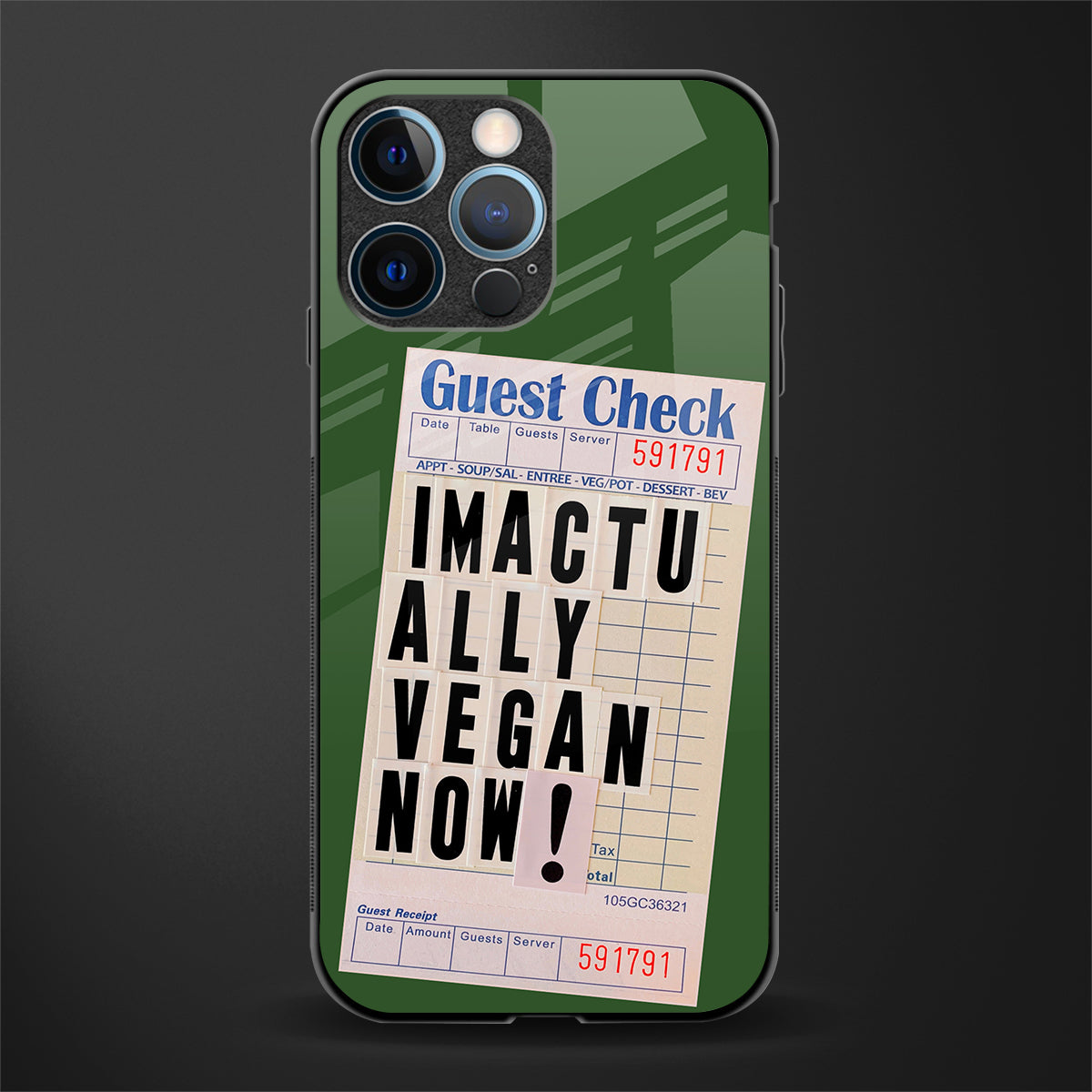 i'm vegan glass case for iphone 12 pro image