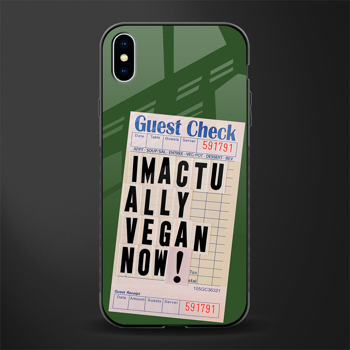 i'm vegan glass case for iphone xs max image