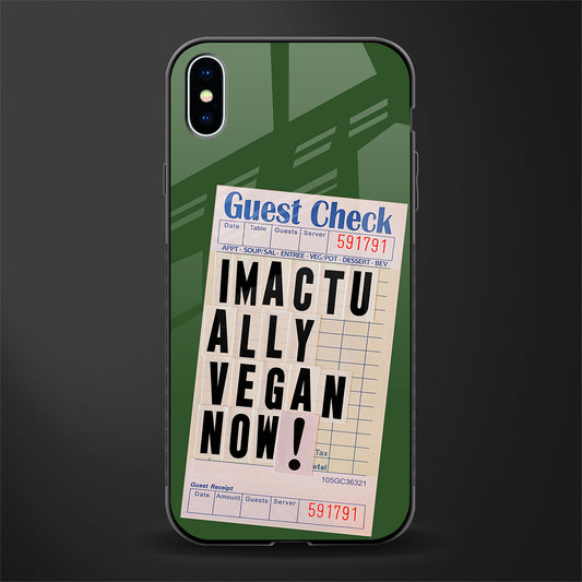 i'm vegan glass case for iphone xs max image