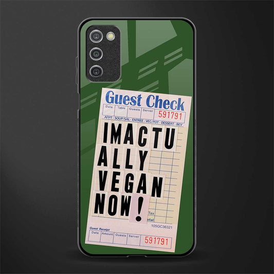 i'm vegan glass case for samsung galaxy a03s image