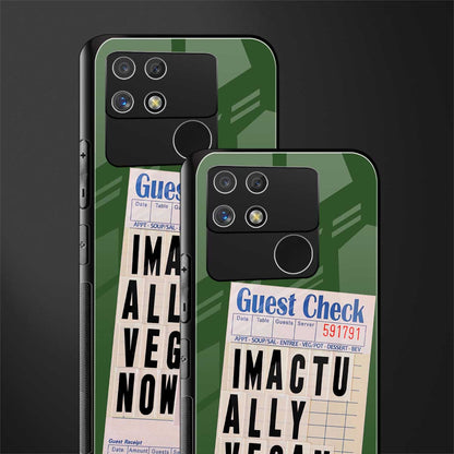 i'm vegan back phone cover | glass case for realme narzo 50a