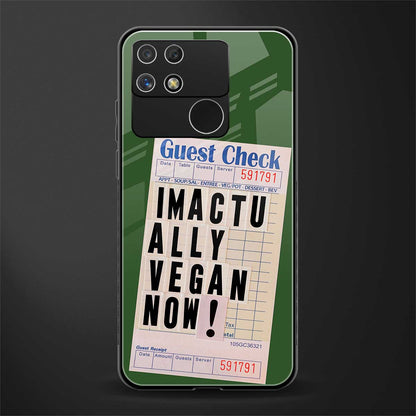 i'm vegan back phone cover | glass case for realme narzo 50a