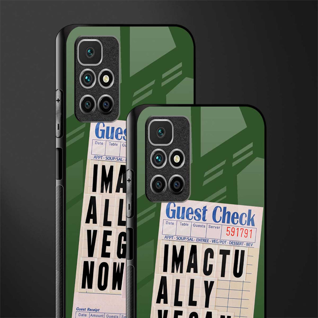i'm vegan glass case for redmi 10 prime image-2