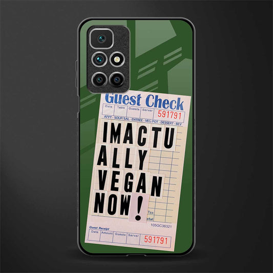 i'm vegan glass case for redmi 10 prime image