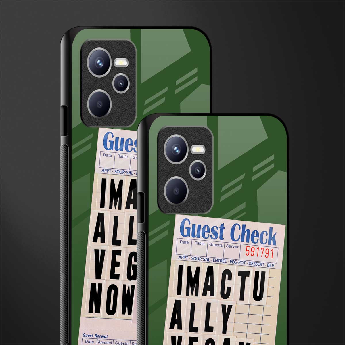i'm vegan glass case for realme c35 image-2