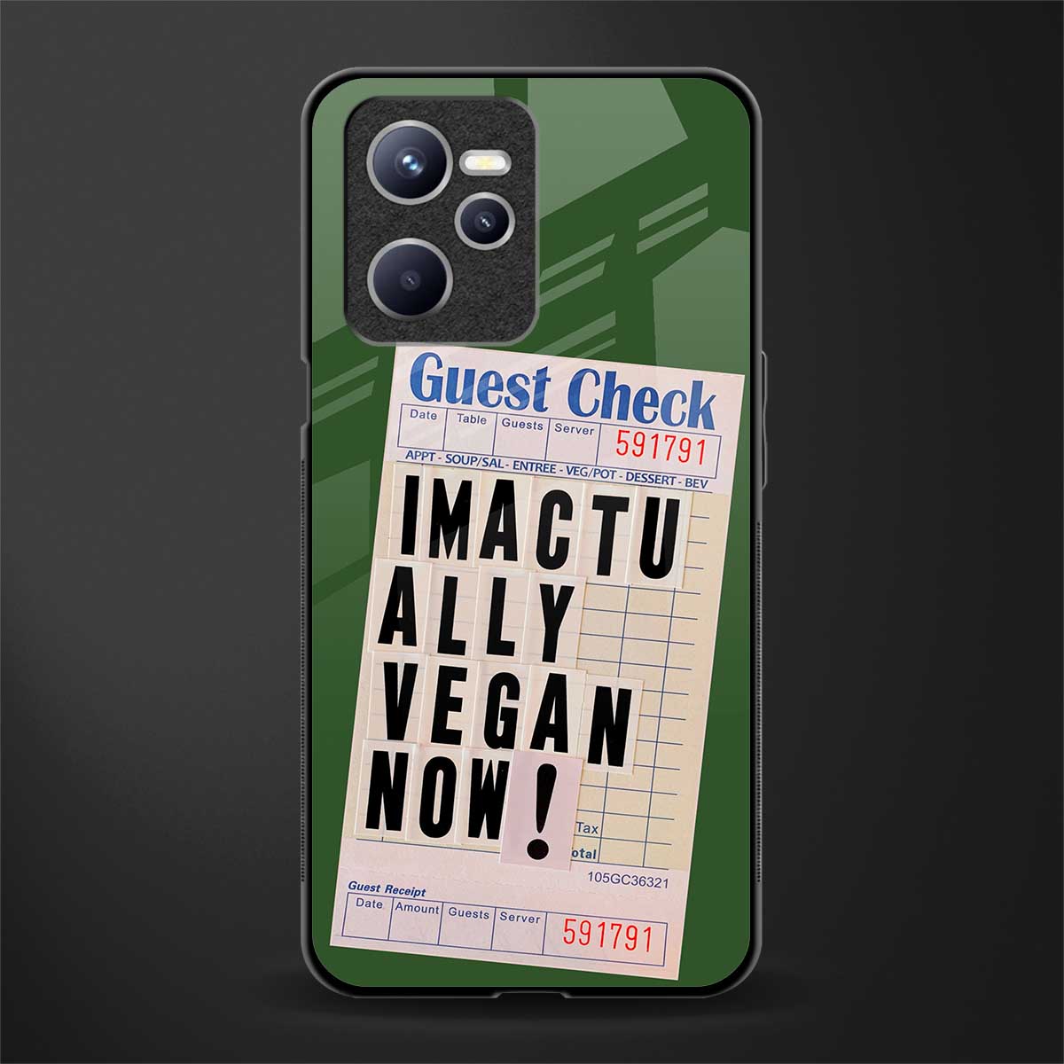 i'm vegan glass case for realme c35 image
