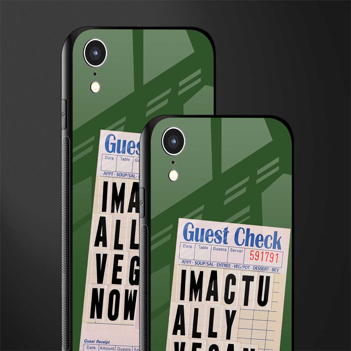 i'm vegan glass case for iphone xr image-2