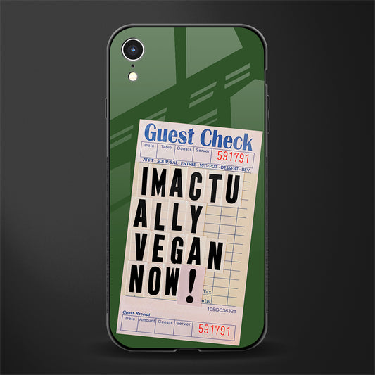 i'm vegan glass case for iphone xr image
