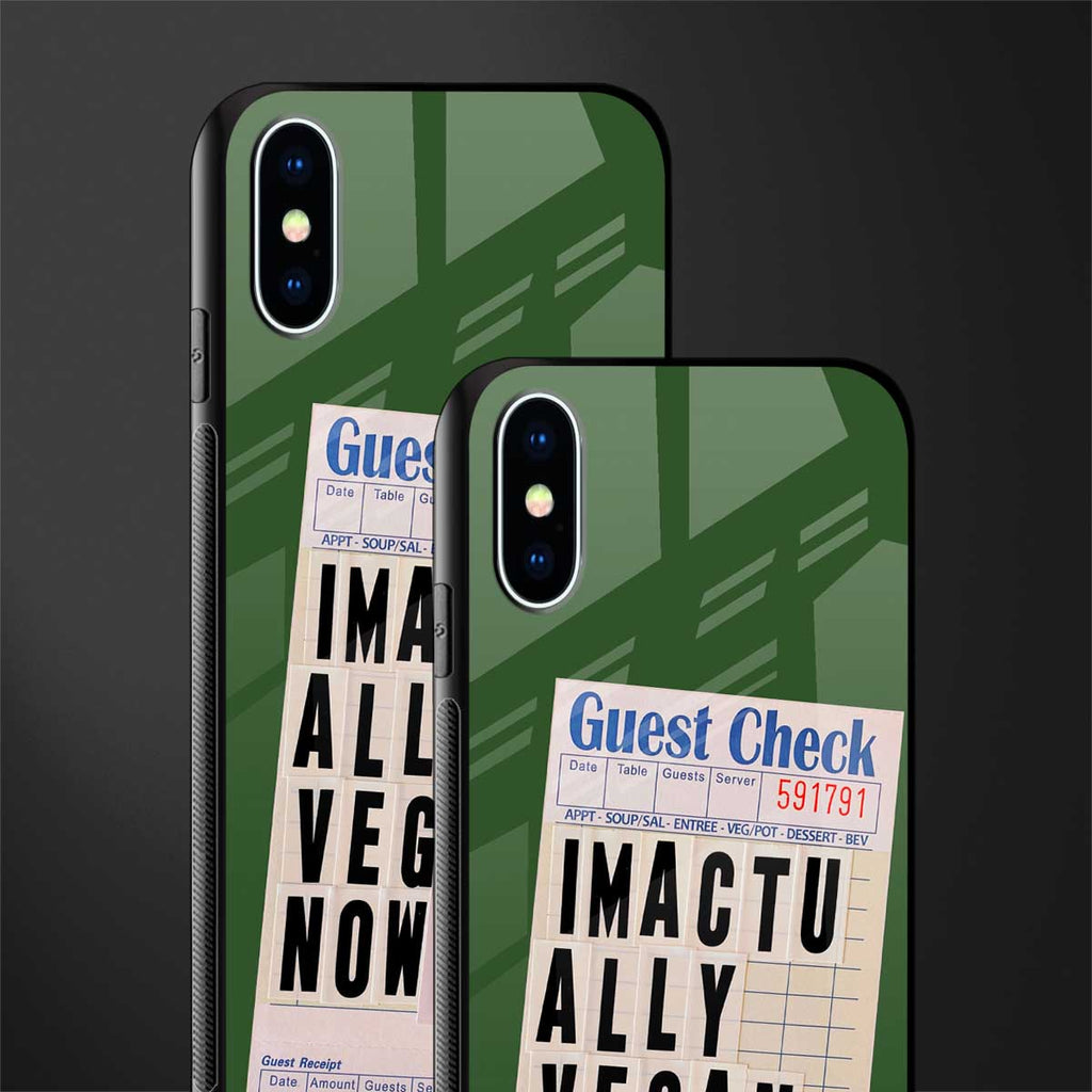 i'm vegan glass case for iphone xs image-2