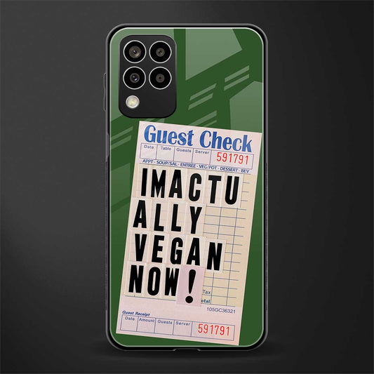 i'm vegan back phone cover | glass case for samsung galaxy m33 5g