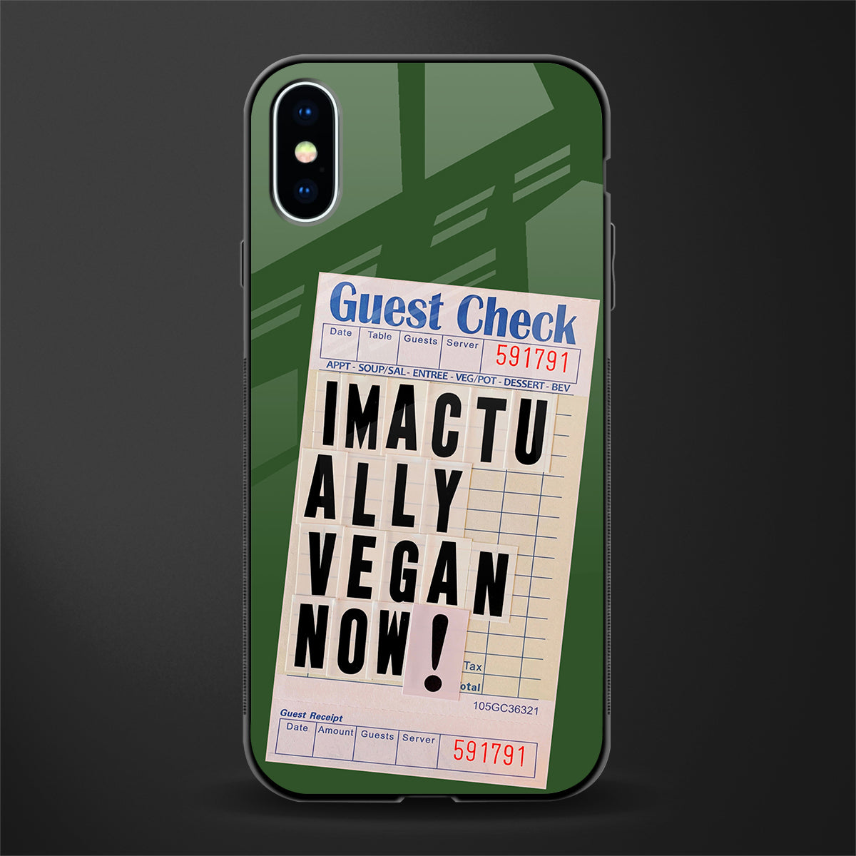 i'm vegan glass case for iphone x image
