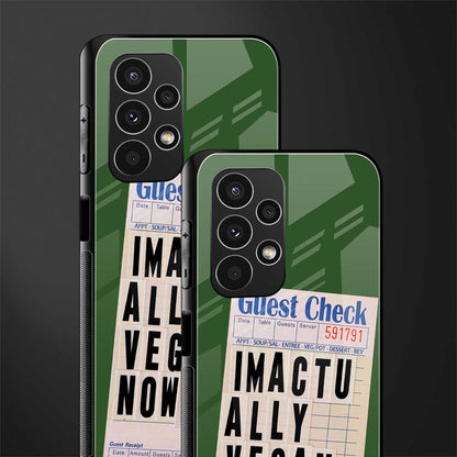 i'm vegan back phone cover | glass case for samsung galaxy a13 4g