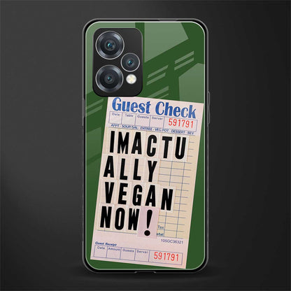 i'm vegan back phone cover | glass case for oneplus nord ce 2 lite 5g