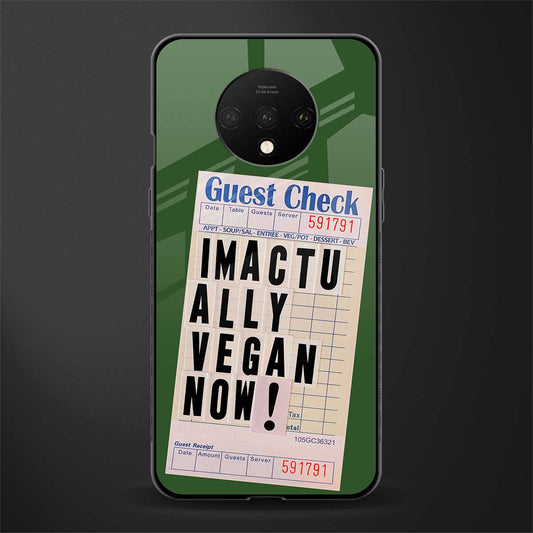 i'm vegan glass case for oneplus 7t image
