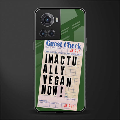 i'm vegan back phone cover | glass case for oneplus 10r 5g