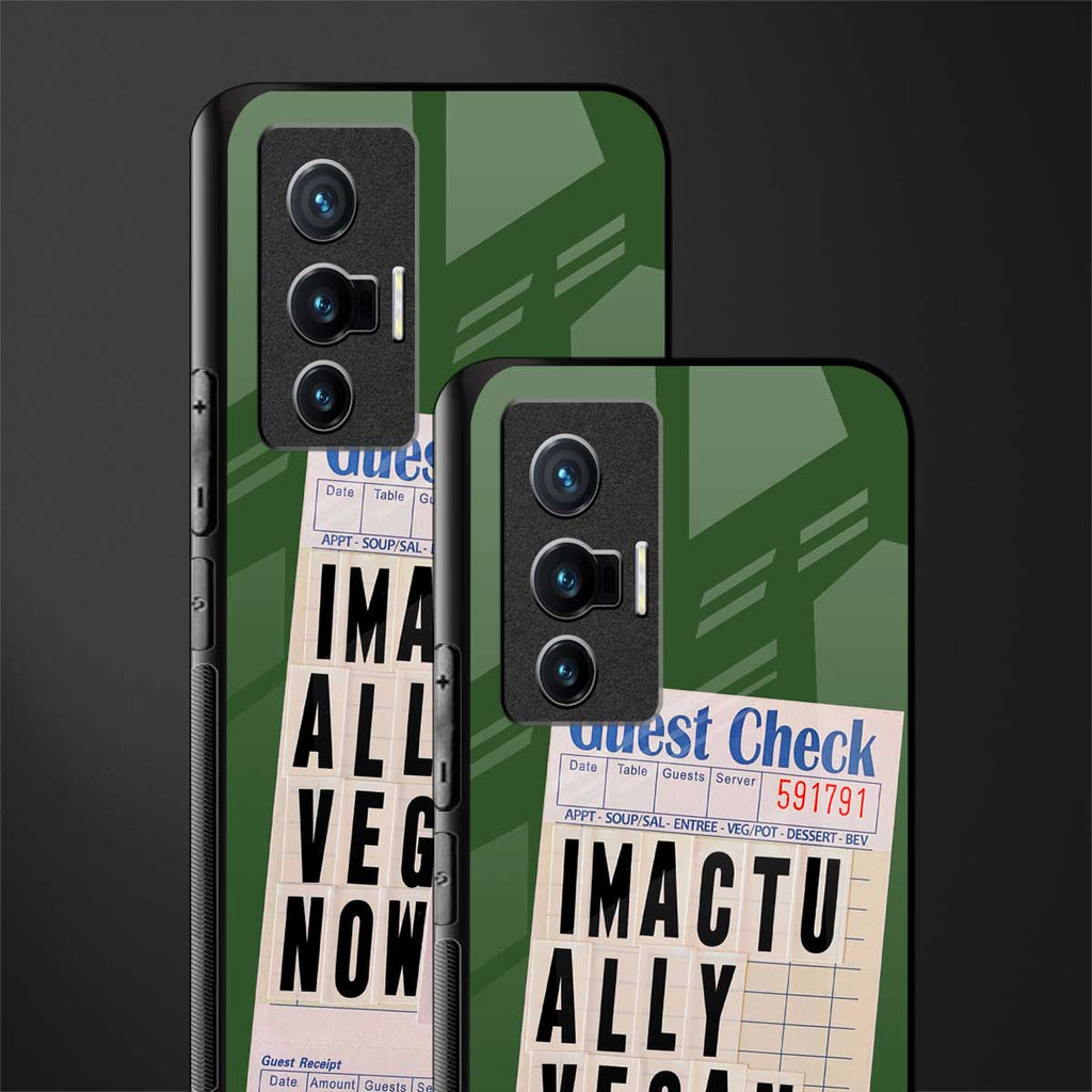 i'm vegan glass case for vivo x70 image-2