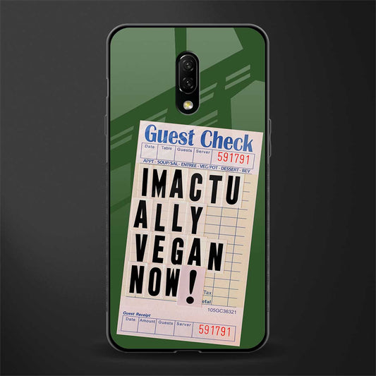 i'm vegan glass case for oneplus 7 image