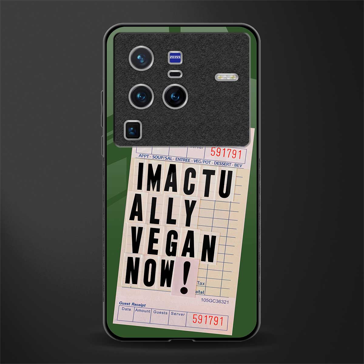 i'm vegan glass case for vivo x80 pro 5g image