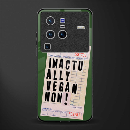 i'm vegan glass case for vivo x80 pro 5g image