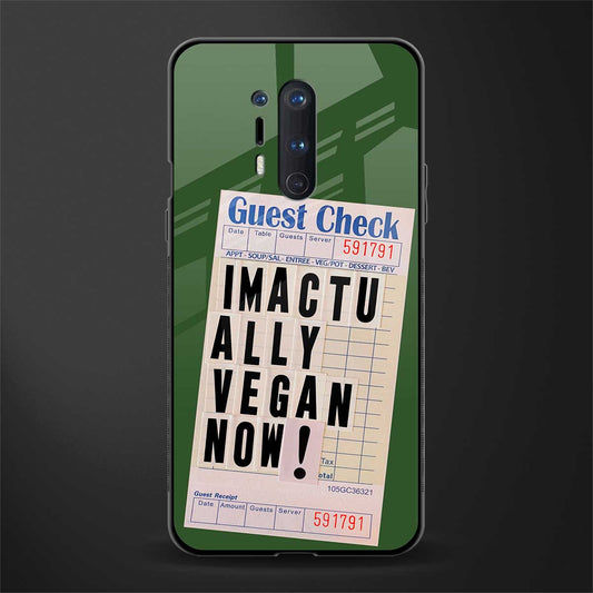 i'm vegan glass case for oneplus 8 pro image
